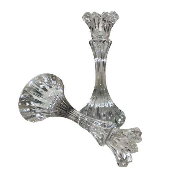 Mikasa Crystal Clear Candle Holders 7 inches Romantic Valentine - Picture 5 of 8